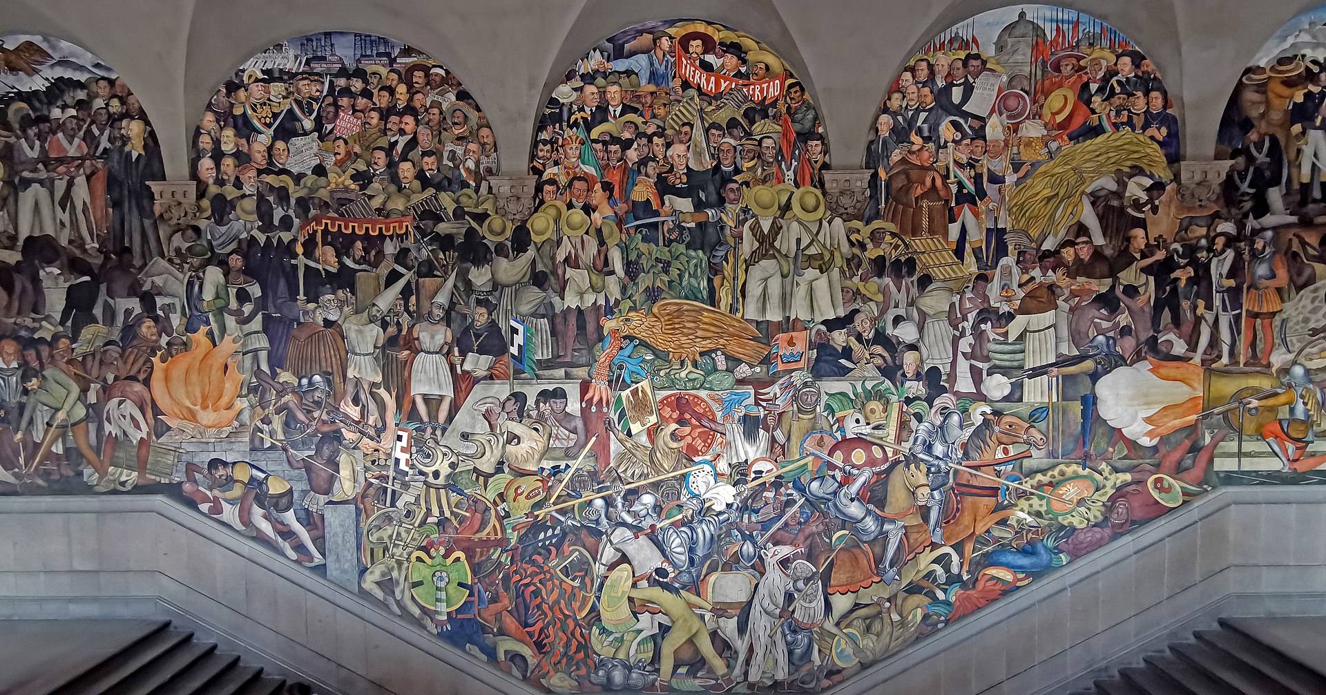 Painted Manifestos The Murals Of Mexican Modernism SCHIRN MAG   1920px Epopeya Del Pueblo Mexicano 