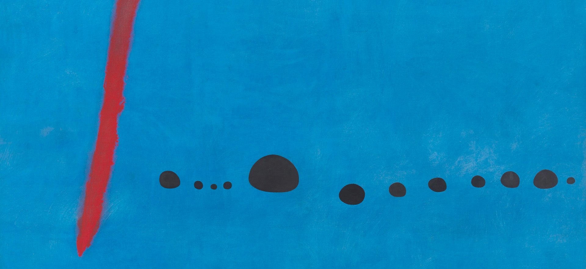 Joan Miró, Blau II/III (Bleu II/III), 4. März 1961, Centre Pompidou – Musée national d’art moderne/Centre de création industrielle, Paris © Successió Miró / VG Bild-Kunst, Bonn 2016