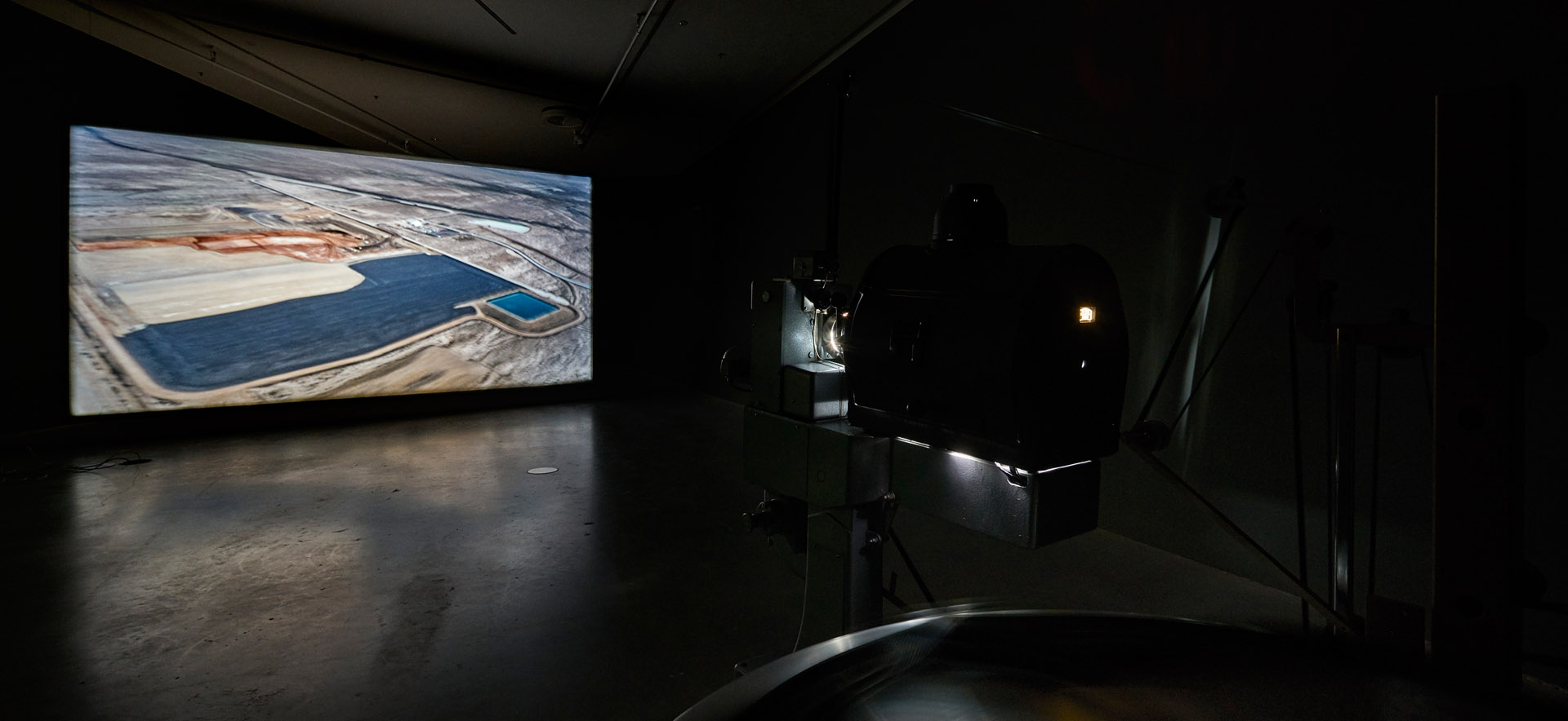 Rosa Barba, Bending to Earth, 2015, Exhibition view, Celluloid, EYE Filmmuseum, 2016, Amsterdam, The Netherlands, Photo by ® Studio Hans Wilschut