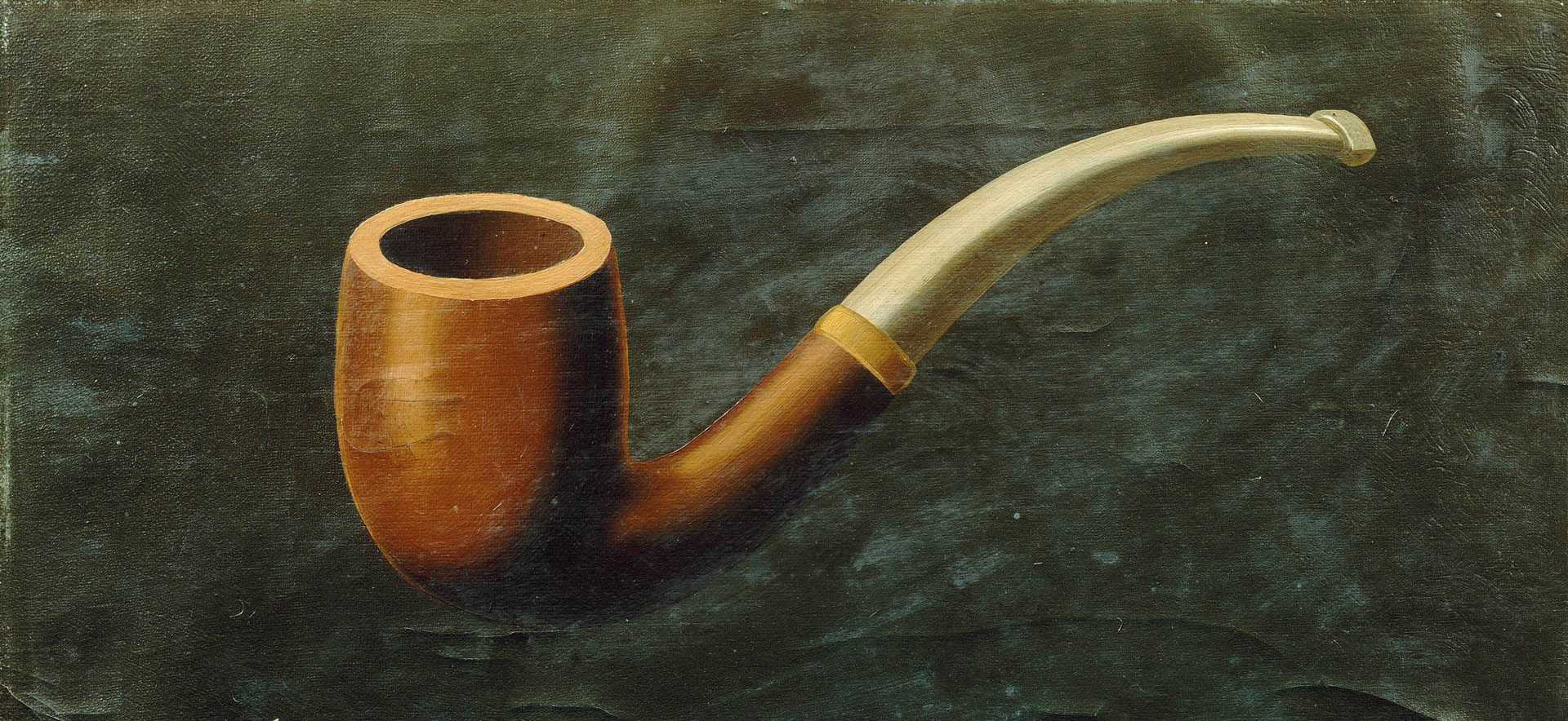 René Magritte, This is not a pipe [detail], 1935, Oil on canvas, 27 × 41 cm, Private collection © VG Bild-Kunst, Bonn 2017