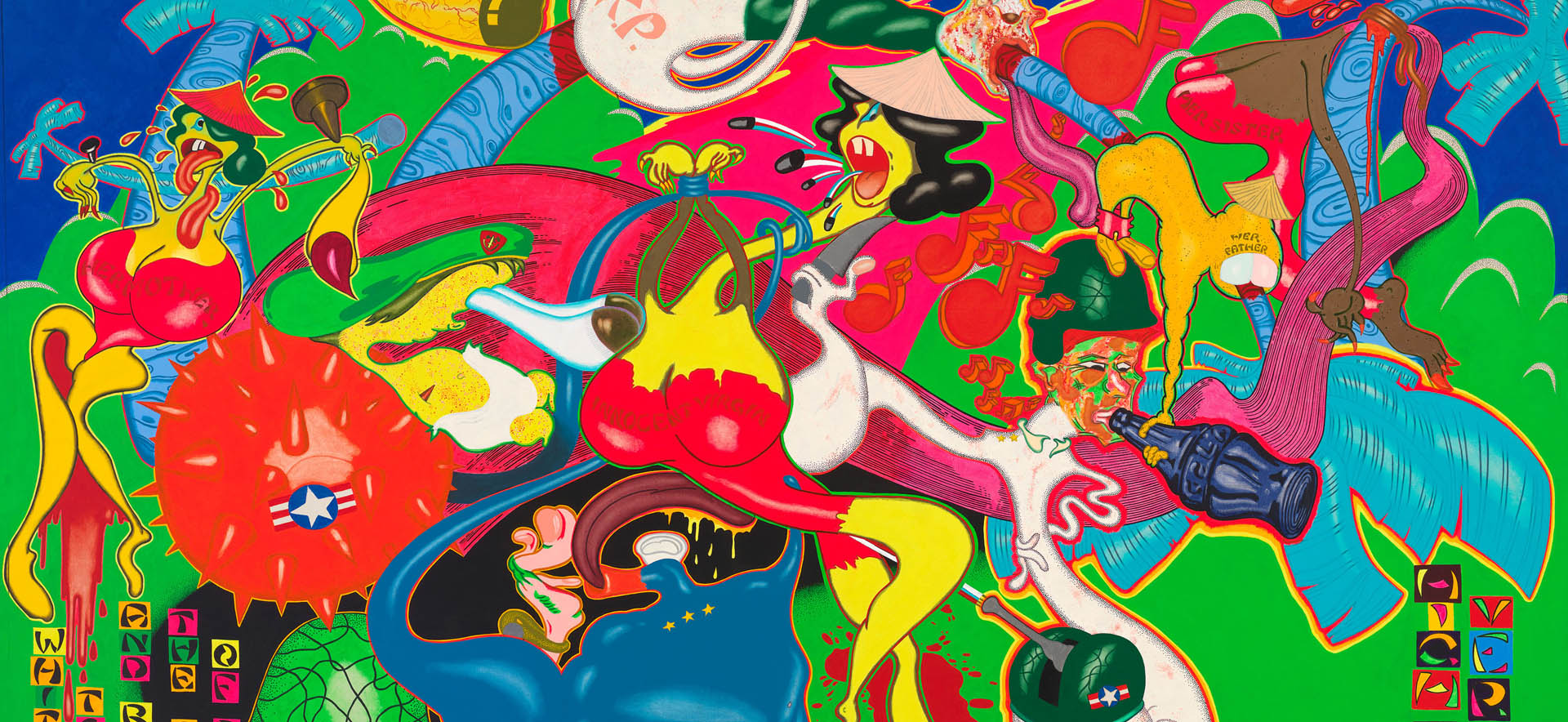 Peter Saul, Saigon [detail], 1967, Whitney Museum of American Art, © Peter Saul, Foto: Sheldon C. Collins