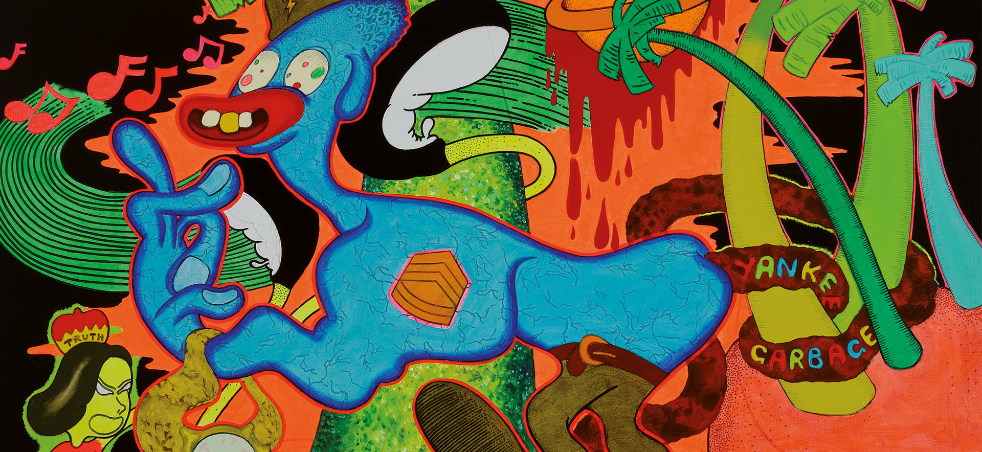 Peter Saul, Vietnam [detail], 1966, Collection of the artist