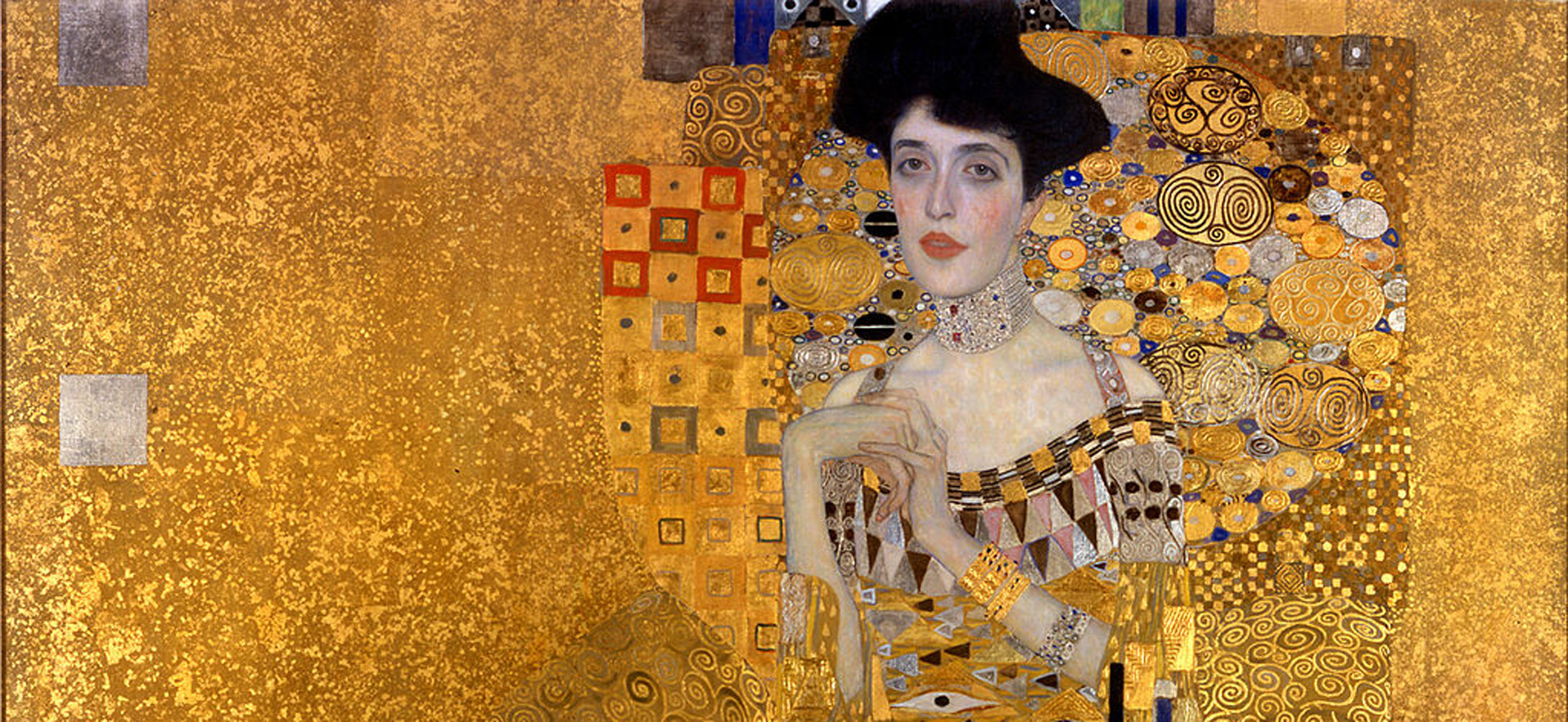 Gustav Klimt, Porträt der Adele Bloch-Bauer, 1907, Image via WikiCommons