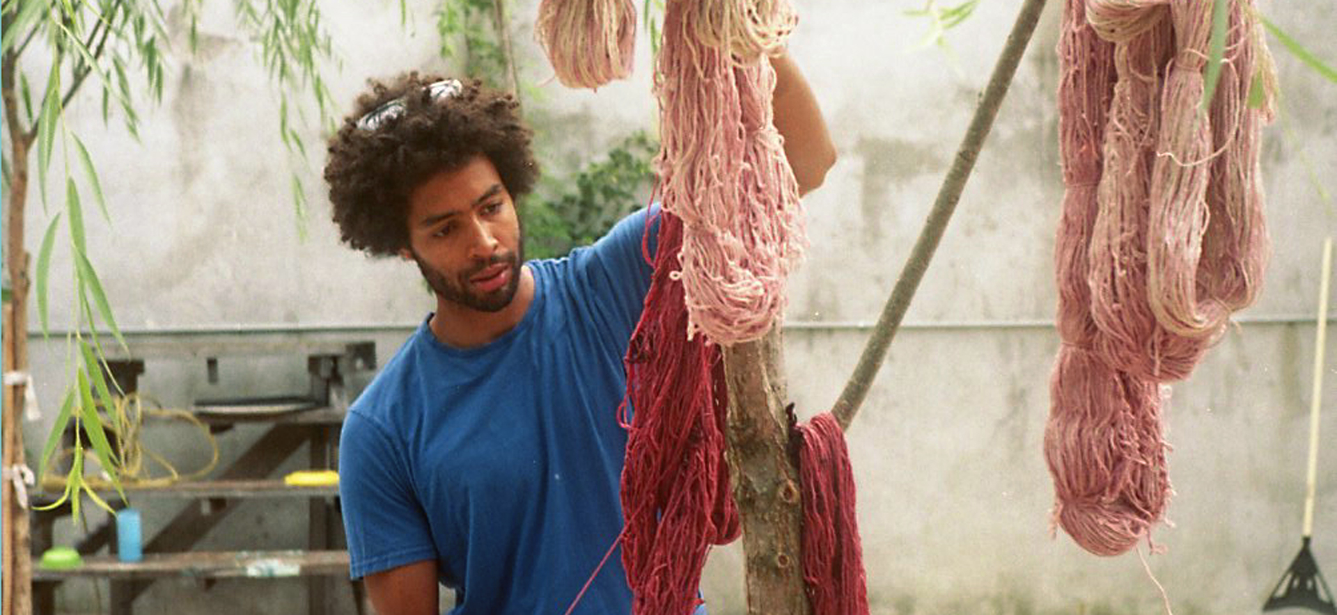 HANGING DYED YARN AT MATERIAL INSTITUTE, PHOTO: MARIA LISOGORSKAYA (DETAIL)