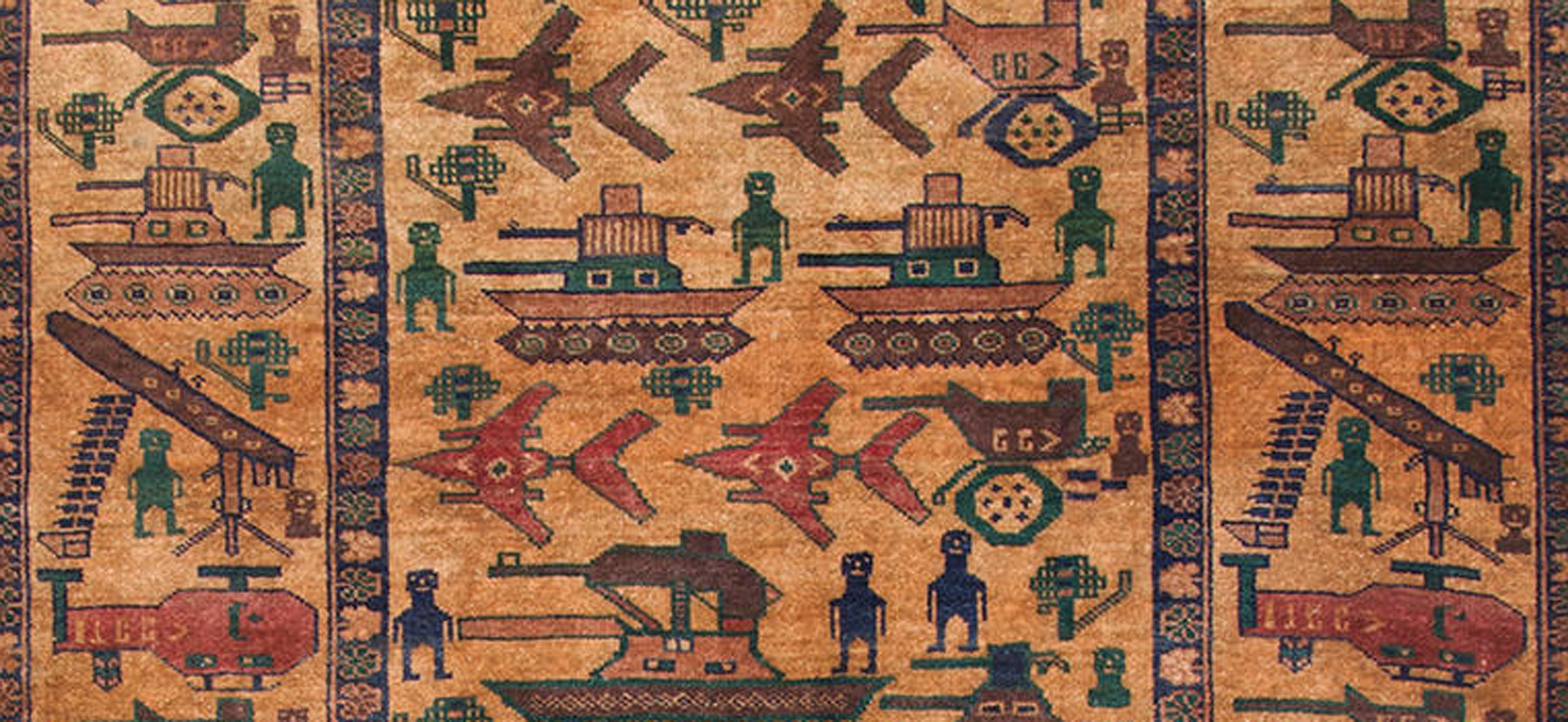 Afghan War Rug, image via http://lodownmagazine.com/pulse/afghan-war-rugs