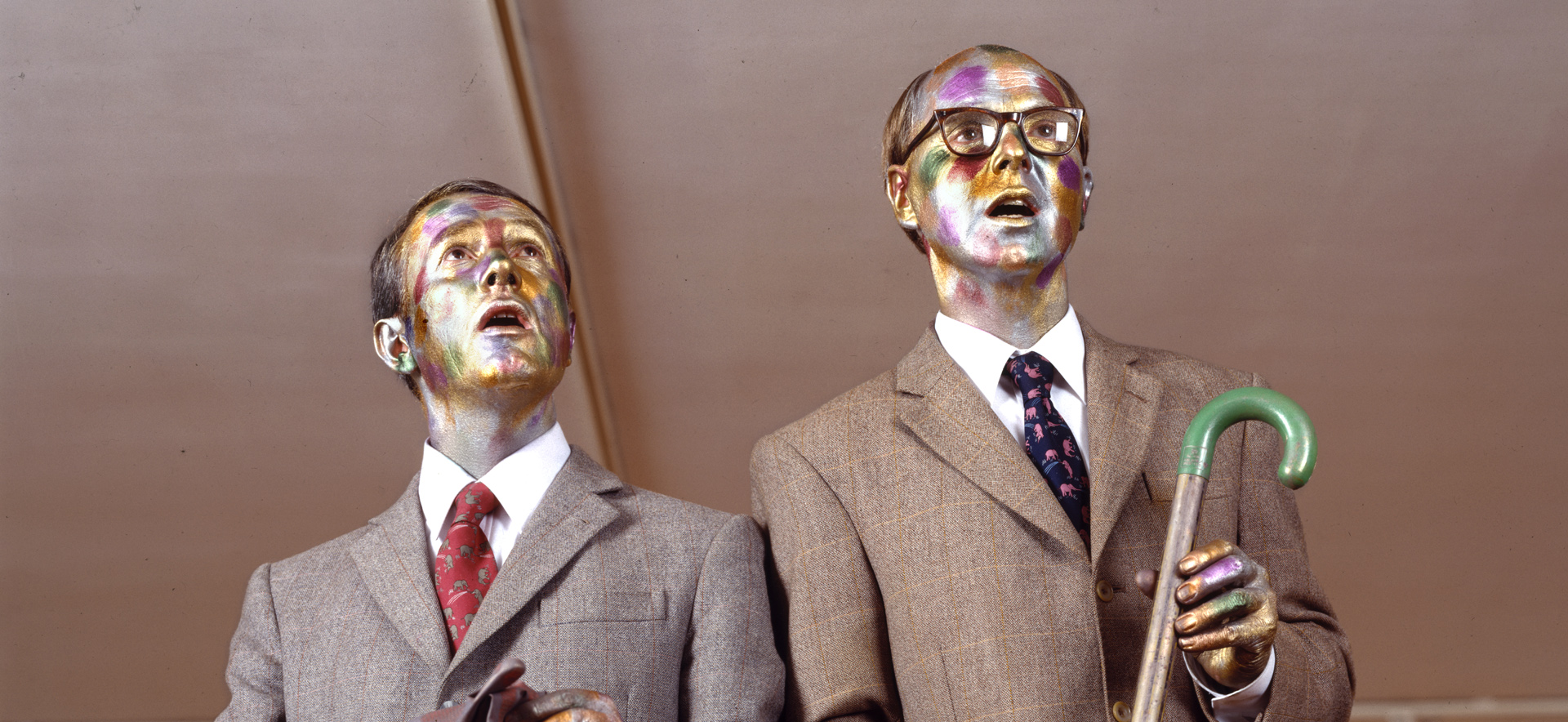 Gilbert & George, SInging Sculpture, 1969, Courtesy of Gilbert & George